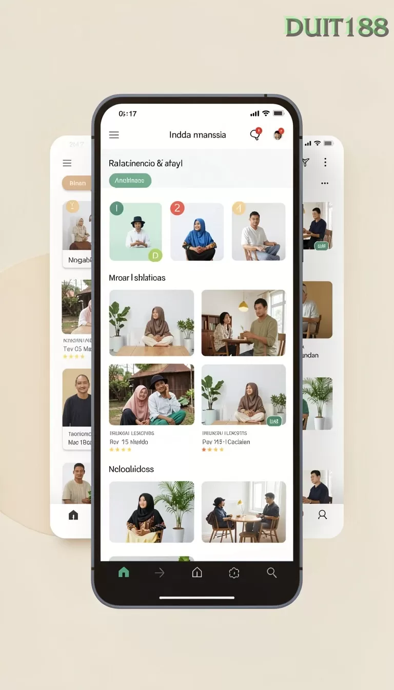 Cuplikan layar VM777 — menu navigasi