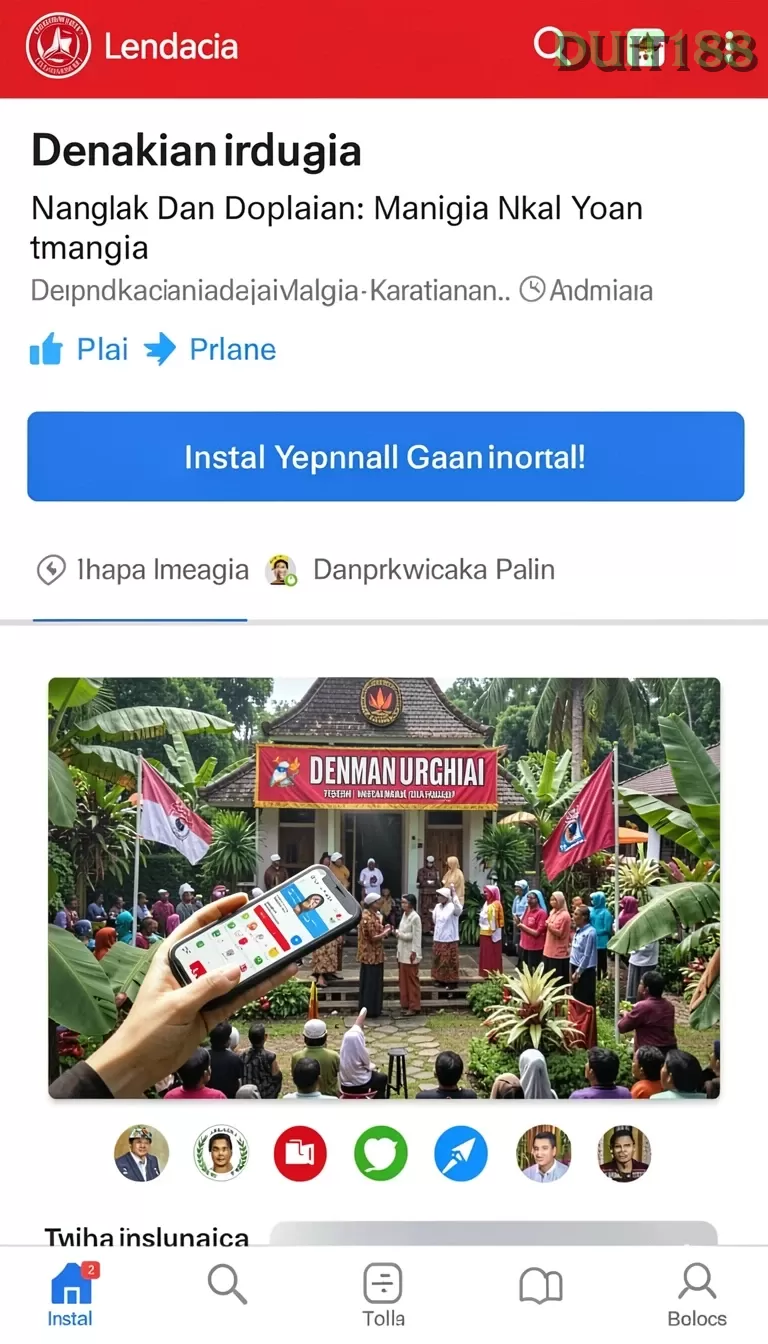 Cuplikan layar UT77 — menu navigasi